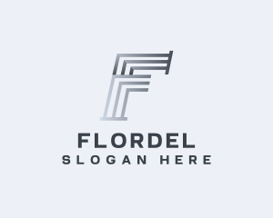 Industrial Company Letter F logo design