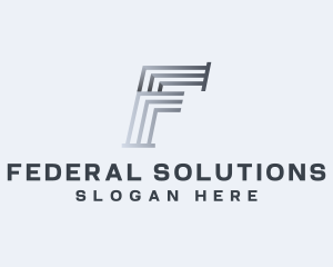 Industrial Company Letter F logo design