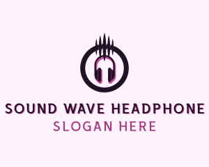 Headphone - Headphone Audio Pulse logo design