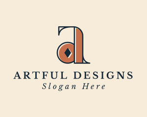 Diamond Boutique Jewelry Letter A logo design