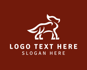 Veterinarian - Fox Canine Animal logo design