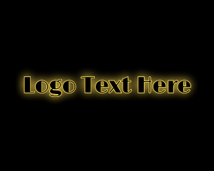 Text - Glowing Marquee Sign logo design