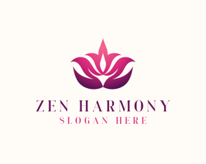 Lotus Zen Flower Spa logo design