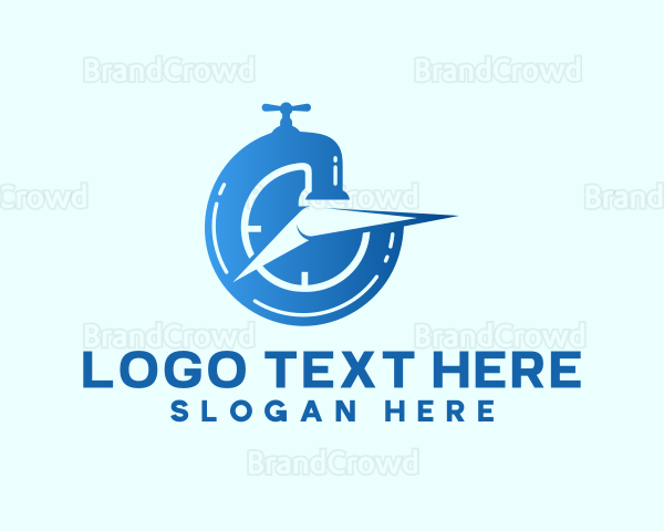 Abstract Plumber Faucet Logo