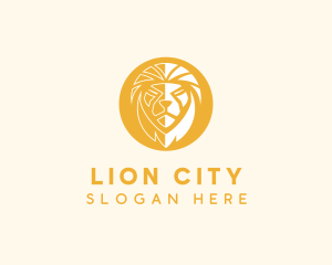 Lion Head Face logo design