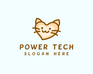 Animal Conservation - Kitty Cat Heart logo design