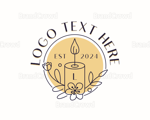 Candlelight Floral Candle Logo