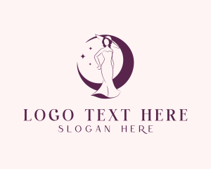 Sexy - Woman Crescent Fashion logo design