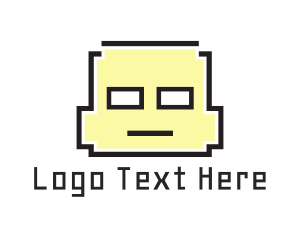 Hacker - Pixel Child Face logo design