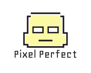 Pixel Child Face logo design