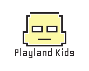 Pixel Child Face logo design