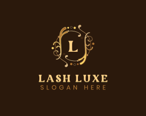 Luxury Cosmetic Beauty Wreath logo design