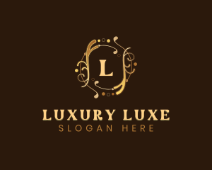 Luxury Cosmetic Beauty Wreath logo design