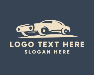 Car Shop - Sports Car Silhouette logo design