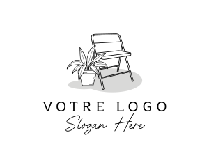 Houseplant - Cozy Chair Lounge logo design