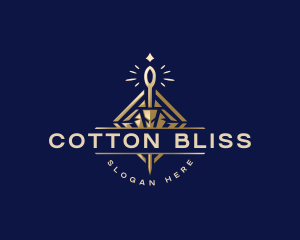 Cotton - Diamond Needle Seamstress logo design