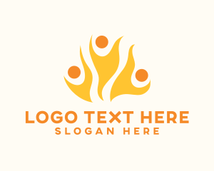 Flame - Fire People Community logo design