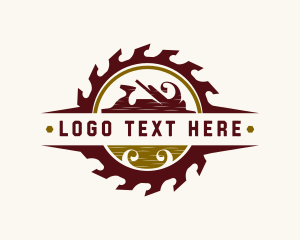 Circular Saw - Woodwork Carpentry Tool logo design