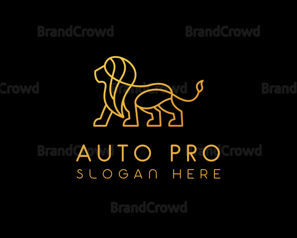 Golden Lion Animal Logo