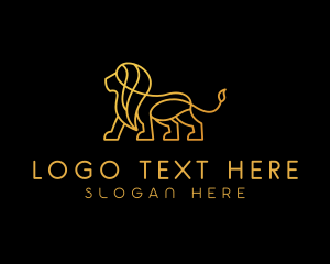 Expensive - Golden Lion Animal logo design