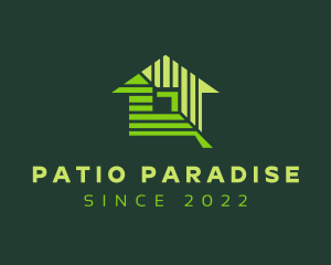 Patio - House Leaf Backyard logo design