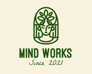 Zen Mindfulness Woman  logo design