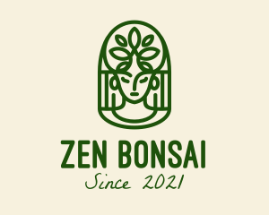 Zen Mindfulness Woman  logo design