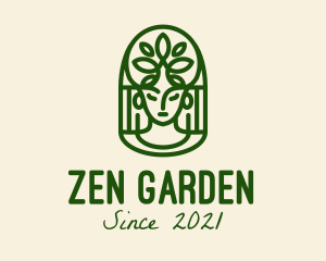 Zen Mindfulness Woman  logo design