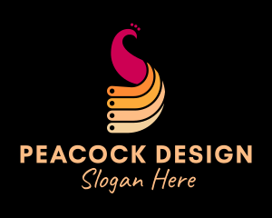 Peacock - Multicolor Peacock Bird logo design