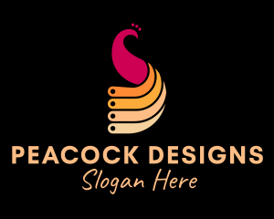 Peacock - Multicolor Peacock Bird logo design