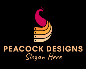 Multicolor Peacock Bird   logo design