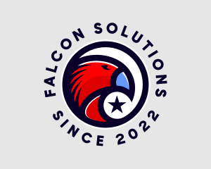 Patriotic Star Eagle logo design