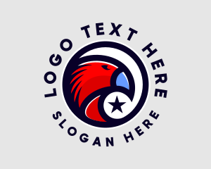 Patriotic Star Eagle Logo