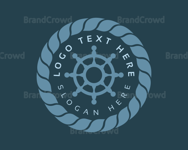 Marine Wheel Rope Logo