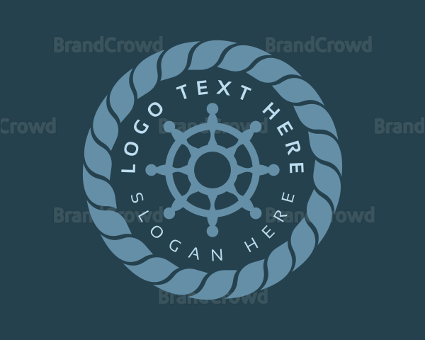 Marine Wheel Rope Logo