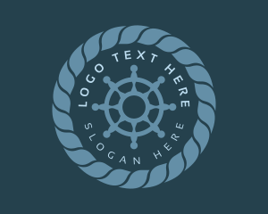 Marine Wheel Rope Logo