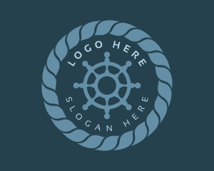 Port - Marine Wheel Rope logo design