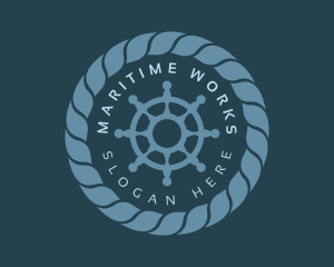 Marine Wheel Rope logo design