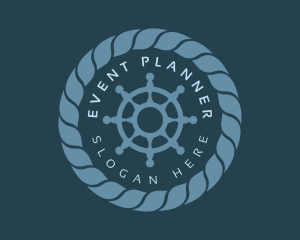 Nautical - Marine Wheel Rope logo design