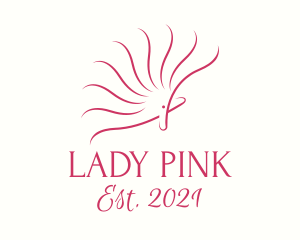 Pink Feminine Fan  logo design