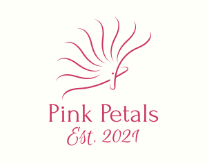 Pink Feminine Fan  logo design