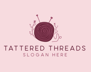 Yarn Thread Pin Seamstress  logo design