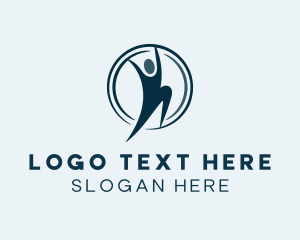 Human Circle Fitness logo design