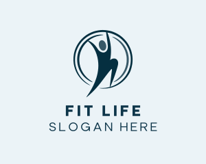 Human Circle Fitness logo design