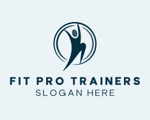 Human Circle Fitness logo design