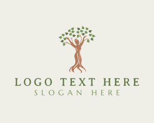 Therapist - Woman Tree Wellness logo design