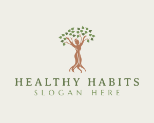 Woman Tree Wellness logo design