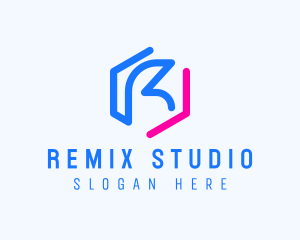 Studio Hexagon Letter R logo design