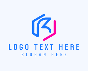 Initial - Studio Hexagon Letter R logo design