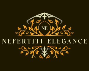 Elegant Botanical Crest logo design